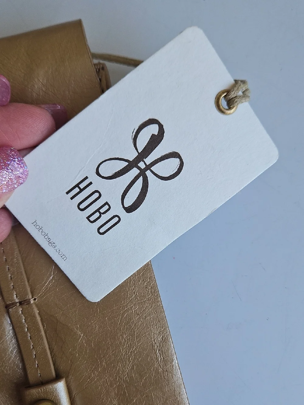 New HOBO token gold dust crossbody